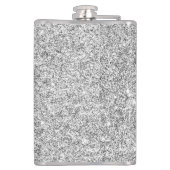 エレガントな銀製のグリッター フラスク (裏面)