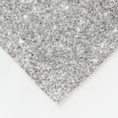 エレガントな銀製のグリッター フリースブランケット (角)