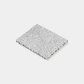 エレガントな銀製のグリッター ポストイット (アングル)