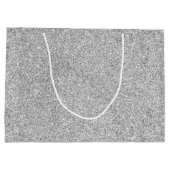 エレガントな銀製のグリッター ラージペーパーバッグ (裏面)