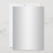 エレガントな銀製のピンクの十字の女の子の洗礼の《キリスト教》洗礼式や命名式 招待状 (裏面)