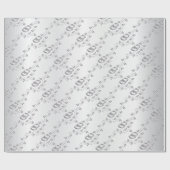 エレガントな銀製の結婚指輪 ラッピングペーパー (フラット)