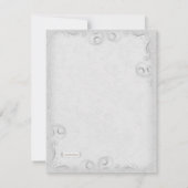 エレガントな銀製のScrollworkのフォーマルな結婚式の招待 招待状 (裏面)