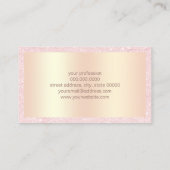 エレガントな銅のばら色の金ゴールド及びグリッターのイベント・プランナ 名刺 (裏面)