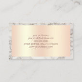 エレガントな銅のばら色の金ゴールド及び大理石のイベント・プランナ 名刺 (裏面)