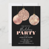 エレガントな銅は休日のパーティを飾ります 招待状 (正面)