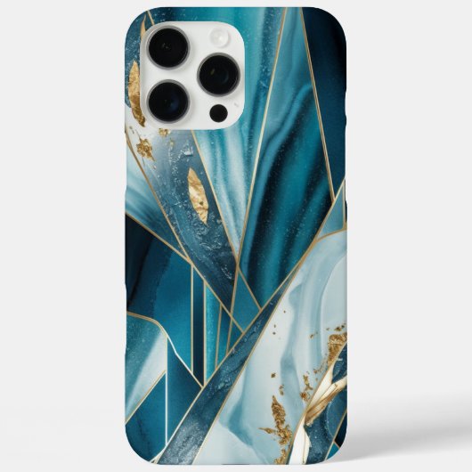 エレガントな銅色 | 華やかなテアルブルーゴールド Case-Mate iPhoneケース (裏面)