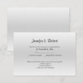 エレガントな錫第10記念日の応答カード 出欠カード (正面/裏面)