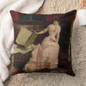 エレガントな鑑識家1883年(キャンバスの油) クッション (ブランケット)