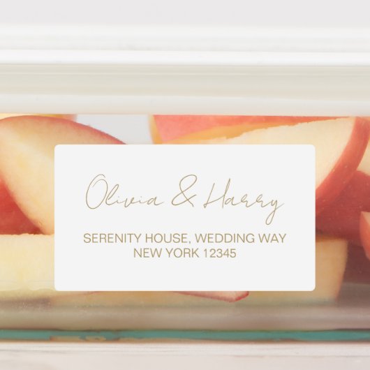 エレガントな防水返送先ラベル ラベル (貼付)