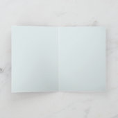 エレガントな雪のクリスマスツリー ミントグリーン カード (内部)