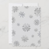 エレガントな雪のクリスマスパーティー 招待状 (裏面)
