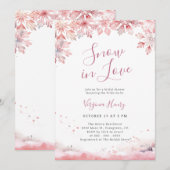 エレガントな雪の恋 招待状 (正面/裏面)