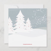 エレガントな雪の木の休日のパーティの招待状 招待状 (裏面)