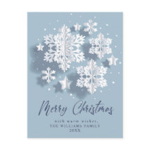 エレガントな雪の結晶のクリスマスグリーティングホリデー
