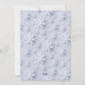 エレガントな雪の結晶のクリスマスツリーのグリーティング シーズンカード (裏面)