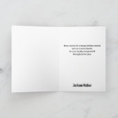 エレガントな雪の結晶の季節の挨拶 カード (内部)