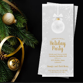 エレガントな雪の結晶オーナメント クリスマス 招待状