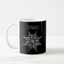 エレガントな雪の結晶 クリスマスコーヒーマグ コーヒーマグカップ