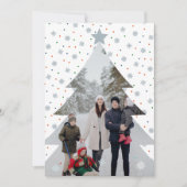 エレガントな雪の結晶 クリスマスツリー 写真入り (正面)