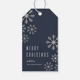 エレガントな雪の結晶 クリスマス ホリデー ギフトタグ