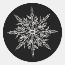 エレガントな雪の結晶 クリスマス 封筒 シール