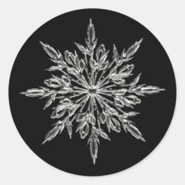 エレガントな雪の結晶 クリスマス 封筒 シール