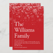 エレガントな雪の結晶 ファミリー デフィニション クリスマス (正面/裏面)