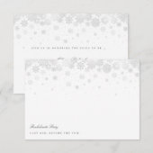 エレガントな雪の結晶 ブライズメイド パーティー カード (正面/裏面)