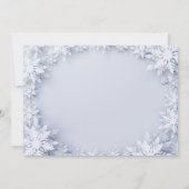 エレガントな雪の結晶 ホリデー クリスマス パーティー 招待状 (裏面)