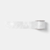 エレガントな雪の結晶 冬 クリスマス リボン サテンリボン (正面)