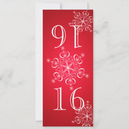 エレガントな雪の結晶 赤2 テーブルナンバー