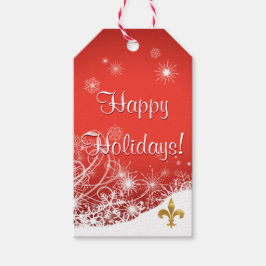 エレガントな雪片のクリスマスのプレゼントのラベル ギフトタグ