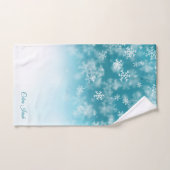 エレガントな雪片パーソナライズな|タオルセット バスタオルセット (ハンドタオル)