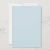 エレガントな霜の青い冬の植物学的なウェディング 招待状 (裏面)