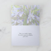 エレガントな青いアガパンサス　あらゆる場面に使える感謝のカード サンキューカード (内部)