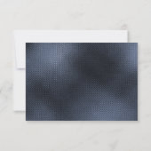 エレガントな青いエンボス加工のローズRSVP招待状 招待状 (裏面)