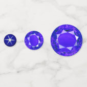 エレガントな青いサファイアの宝石 コンフェッティ (正面)