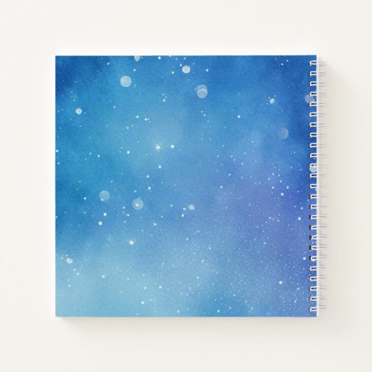 エレガントな青いスズメの日記 ノートブック (裏面)