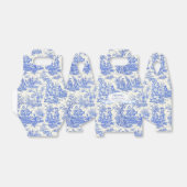 エレガントな青いトワルドジューイのブライズシャワー フェイバーボックス (折り畳みなし)