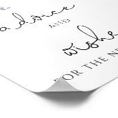 エレガントな青いハイドランジアのアドバイス＆ウィッシュポスターサイン ポスター (角)