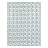 エレガントな青いハイドレージアの花の模様 テーブルクロス (正面)