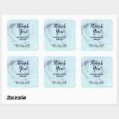 エレガントな青いバラの花束　感謝を込めて スクエアシール (シート)