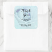 エレガントな青いバラの花束　感謝を込めて スクエアシール (バッグ)