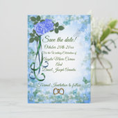 エレガントな青いバラ 招待状 (スタンド正面)