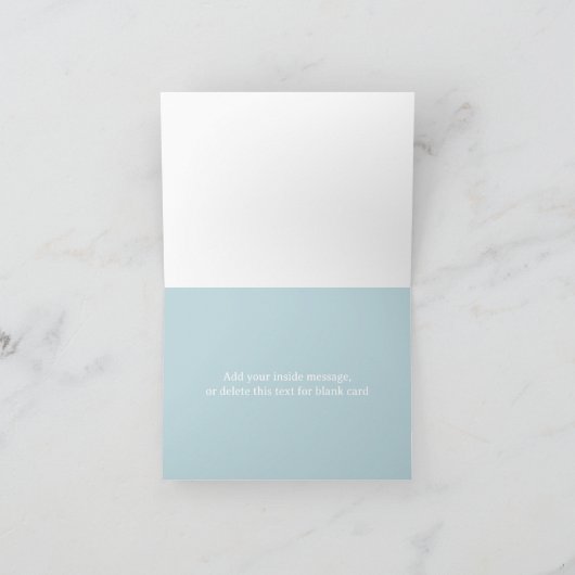 エレガントな青いペイズリーの象の感謝カード サンキューカード (内部)