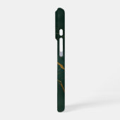 エレガントな青い大理石のスマホケース iPhoneケース (左側面)