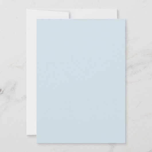 エレガントな青い水彩画の献堂式招待状(男の子用) 招待状 (裏面)