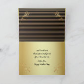 エレガントな青い花と蝶の母の日カード カード (内部)