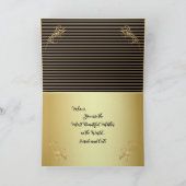 エレガントな青い花と蝶の母の日カード カード (内部)